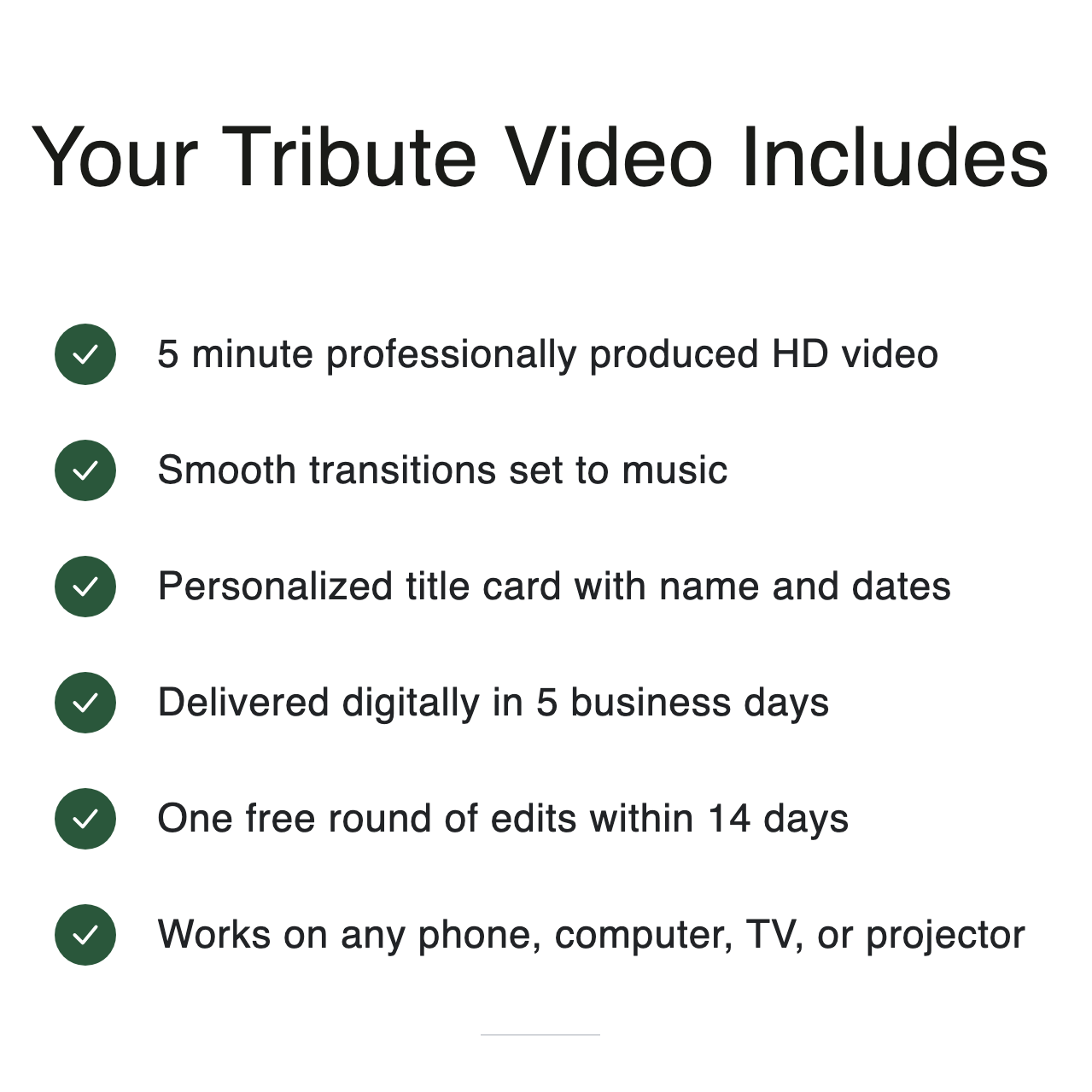 Professional Tribute Video Memorial