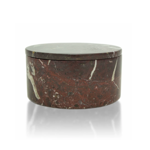 The Williams in Red Marble Circular Keepsake Urn
